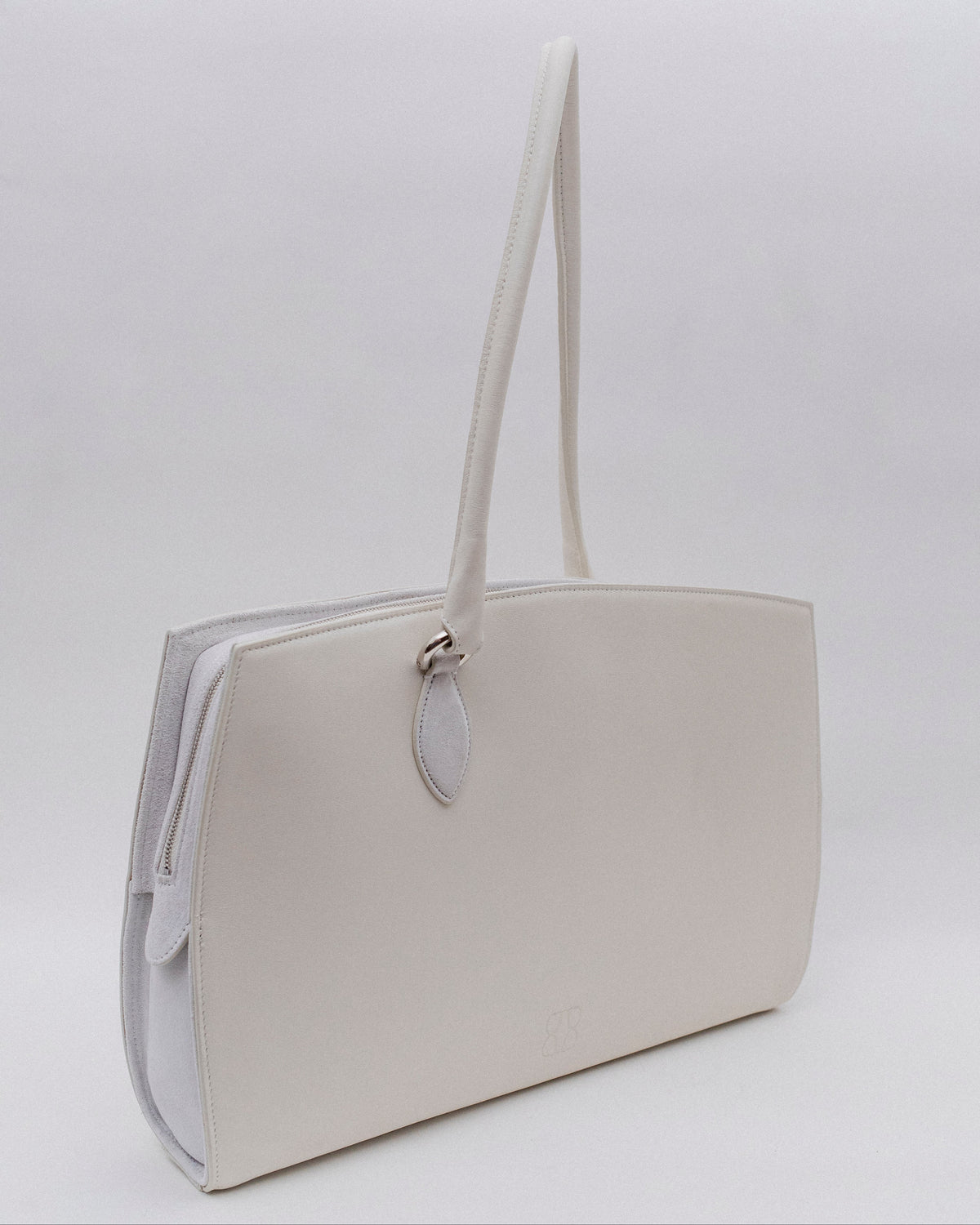 Borsa per computer | Pelle liscia Bianco