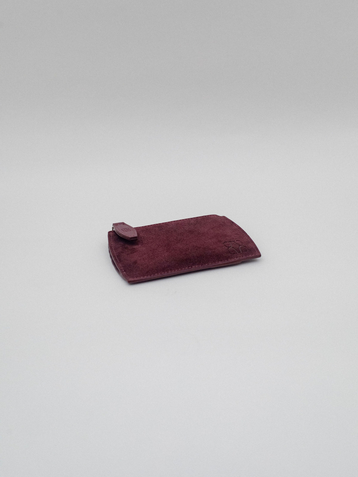 Oblong Wallet | Amarena Suede Leather