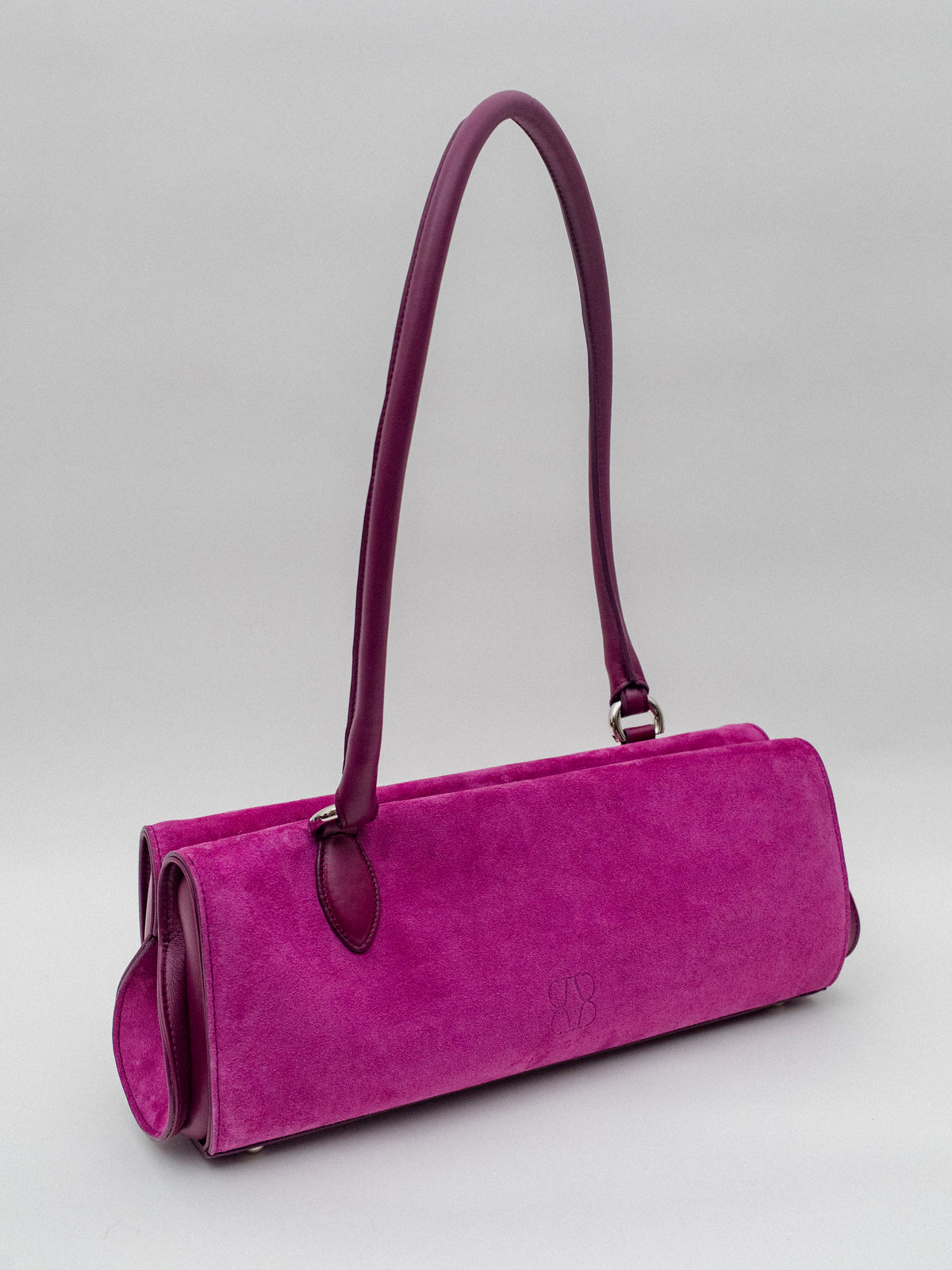 Magnetic Long Bag | Cyclamen Suede