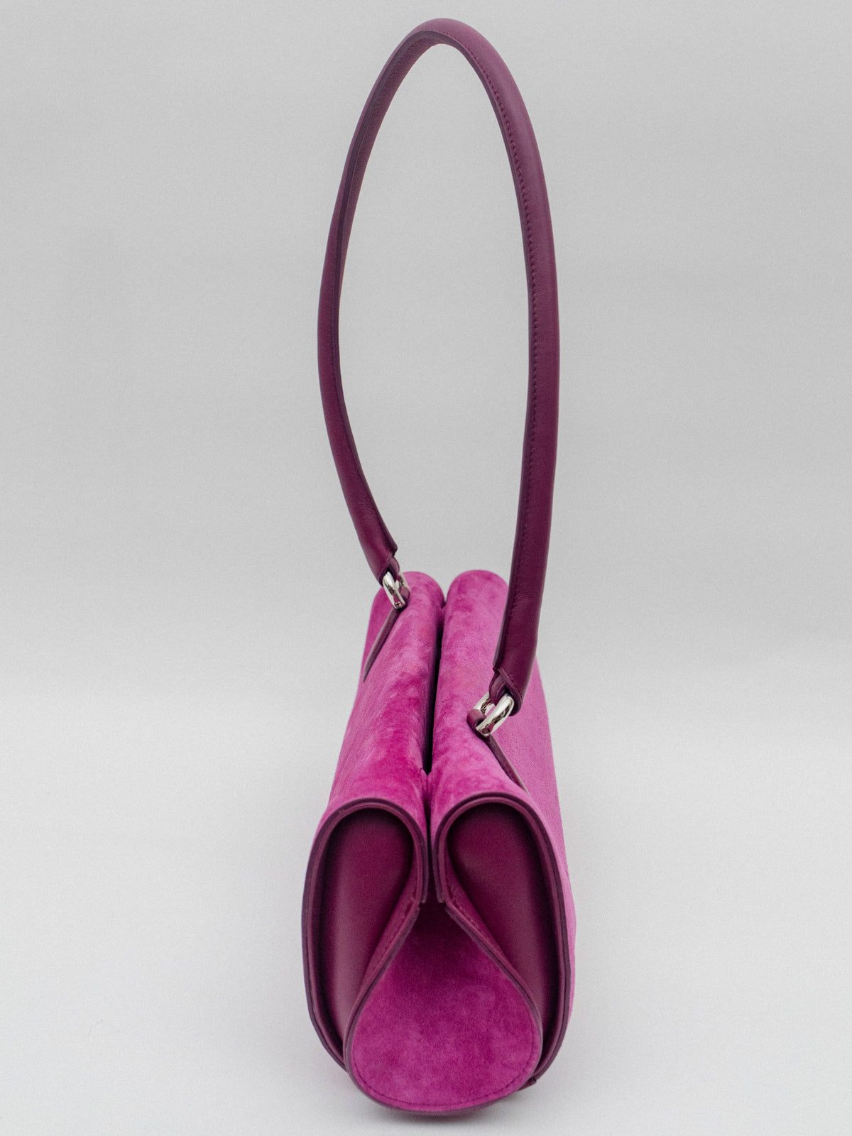 Magnetic Long Bag | Cyclamen Suede