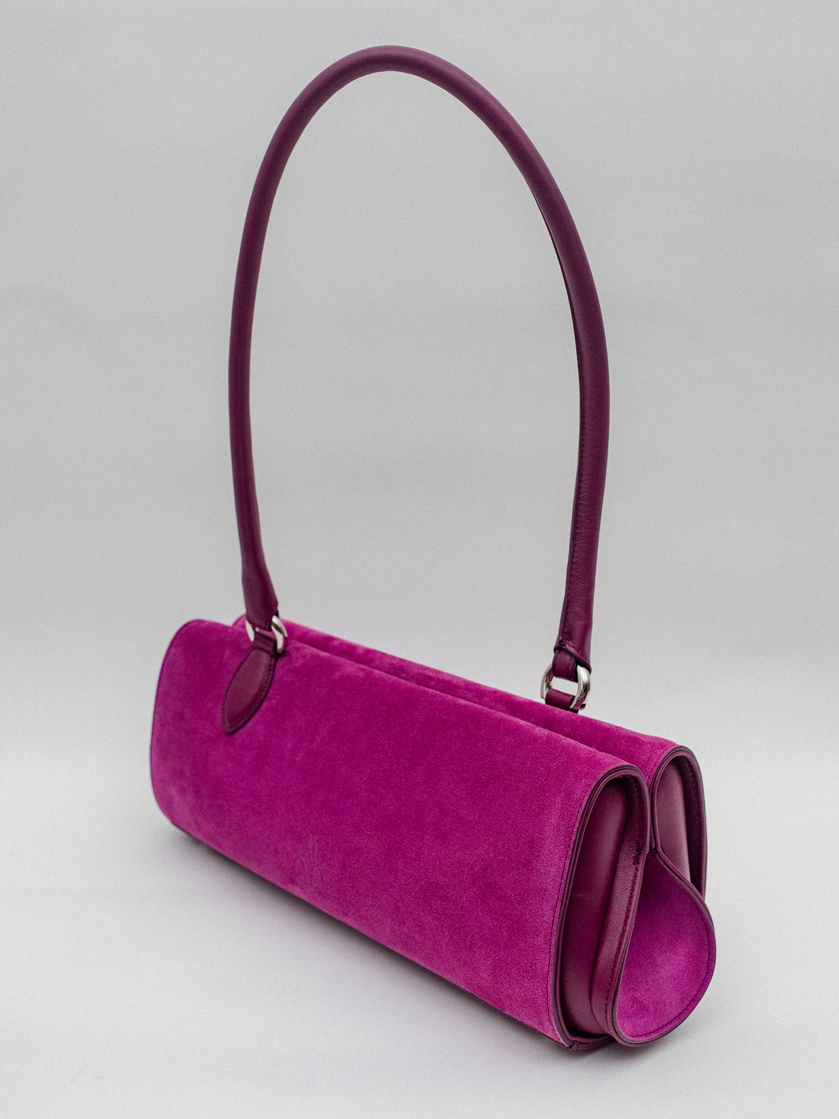 Magnetic Long Bag | Cyclamen Suede