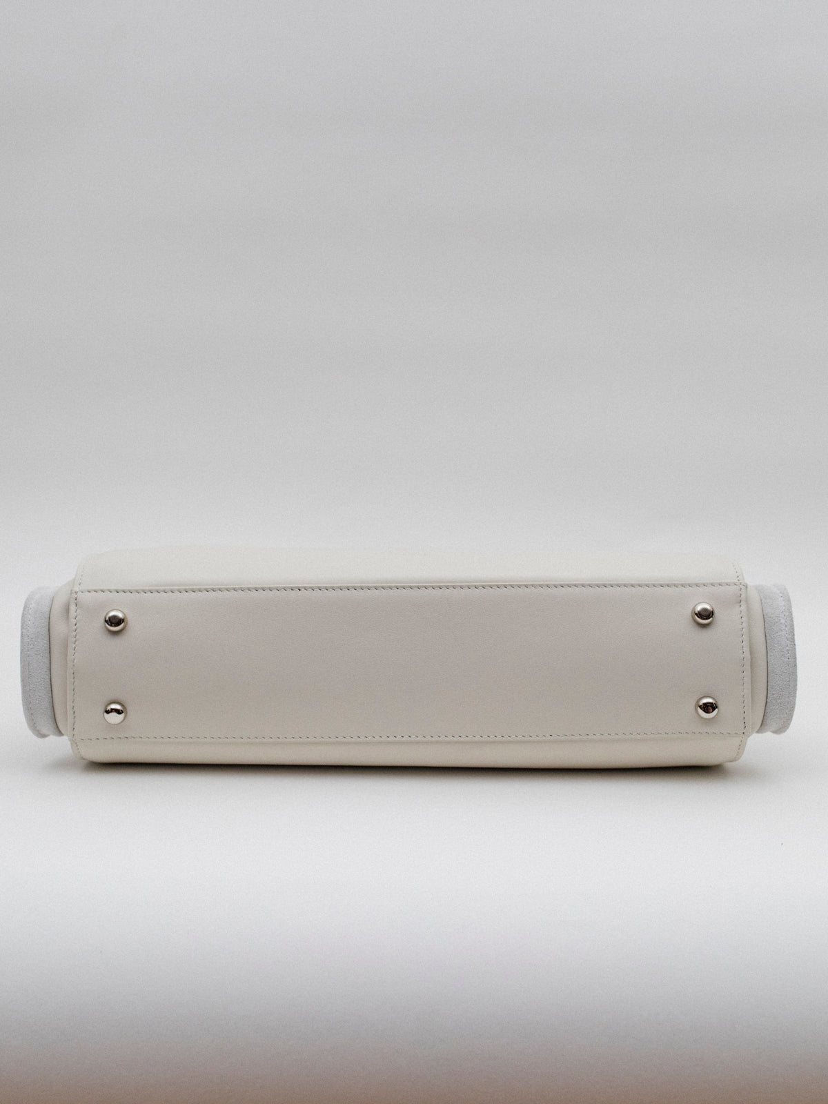 Long Magnetic Bag | Smooth Bianco Leather