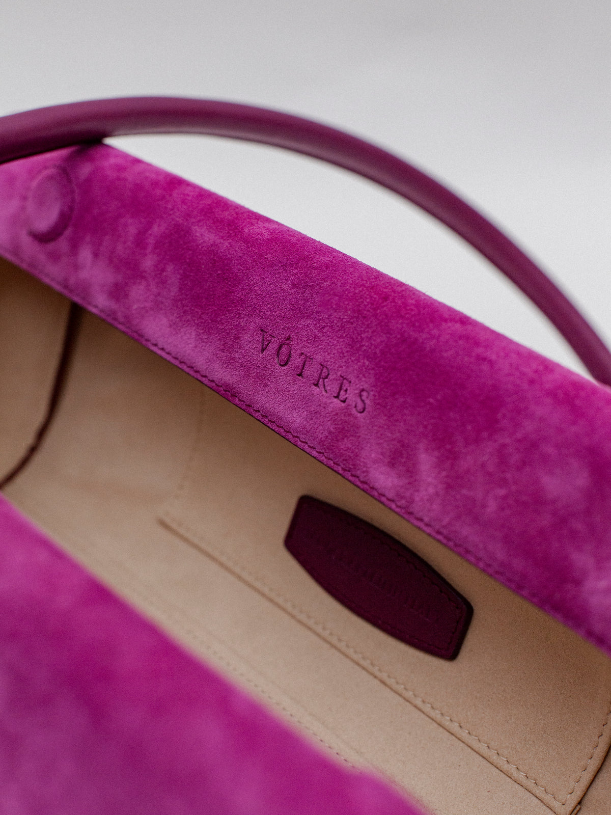 Magnetic Long Bag | Cyclamen Suede
