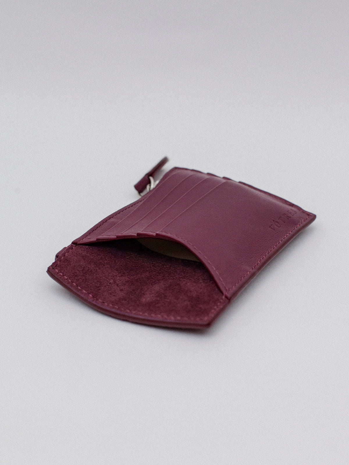 Oblong Wallet | Amarena Suede Leather