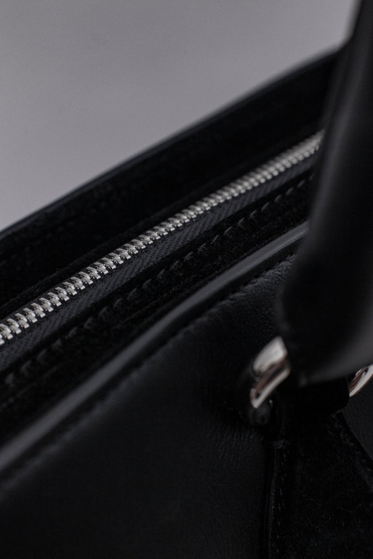 Borsa porta PC | Pelle liscia Nero