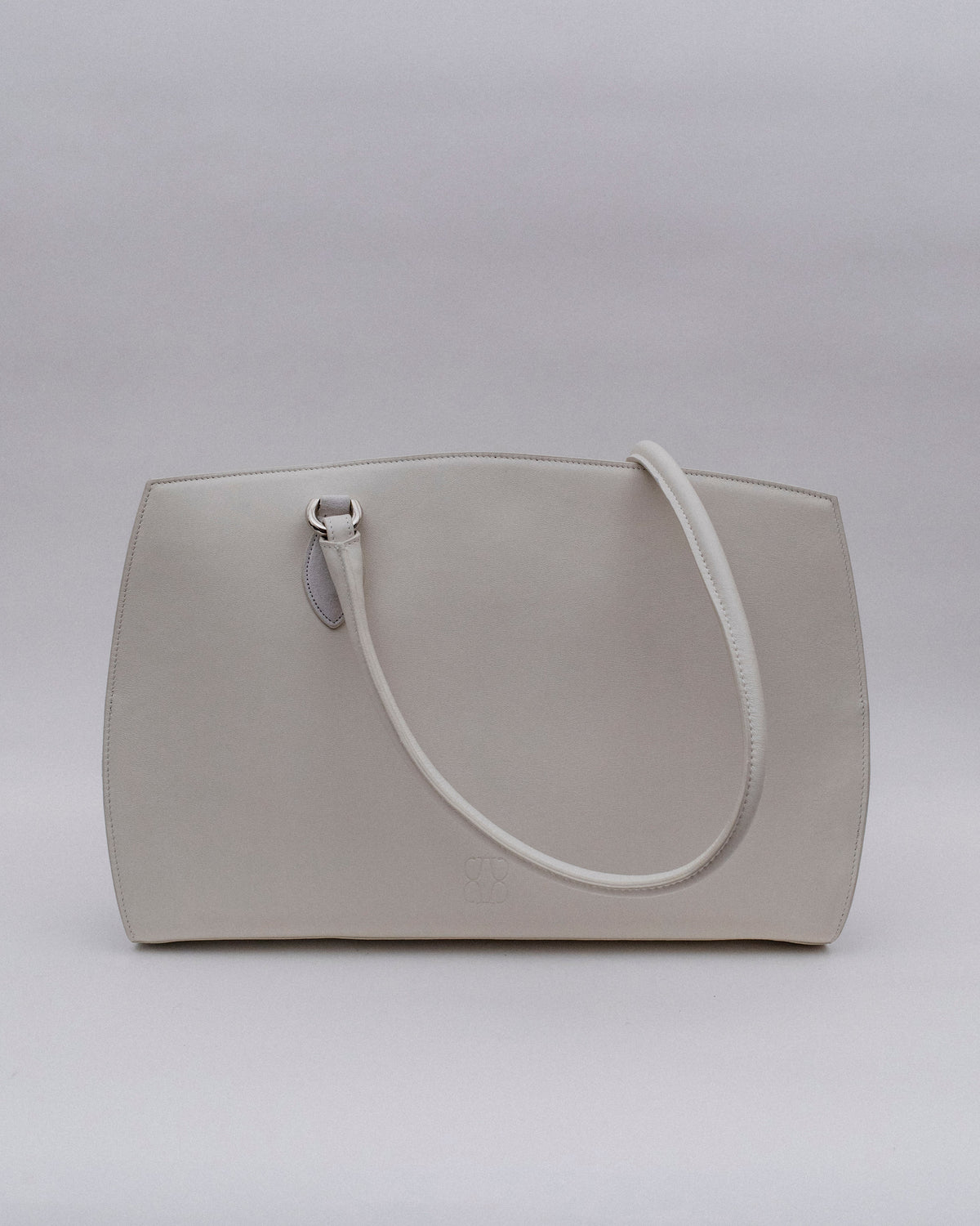 Borsa per computer | Pelle liscia Bianco