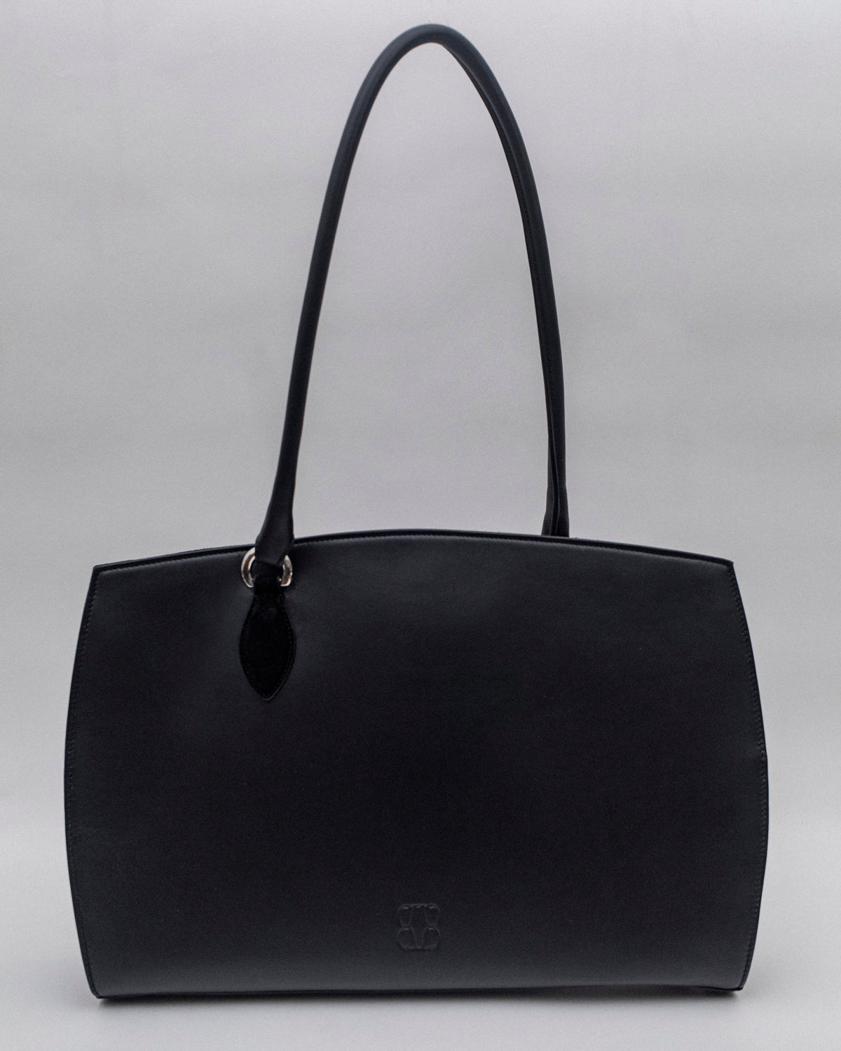 Borsa porta PC | Pelle liscia Nero