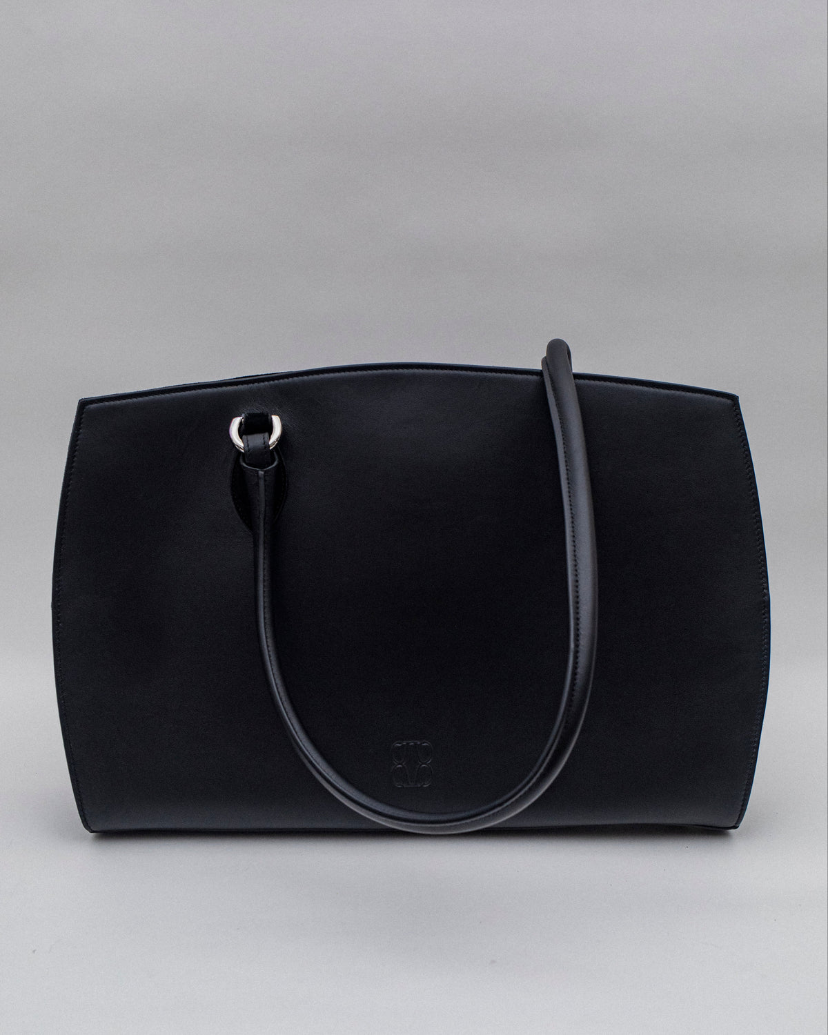 Borsa porta PC | Pelle liscia Nero