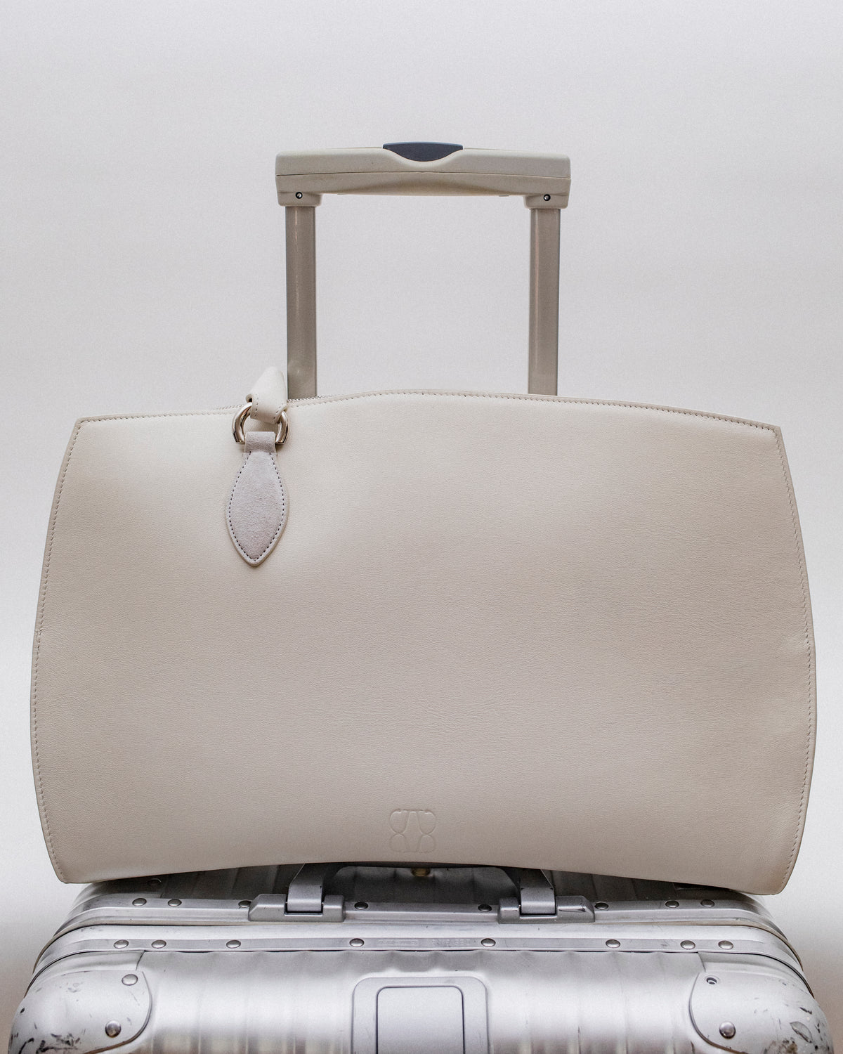 Borsa per computer | Pelle liscia Bianco