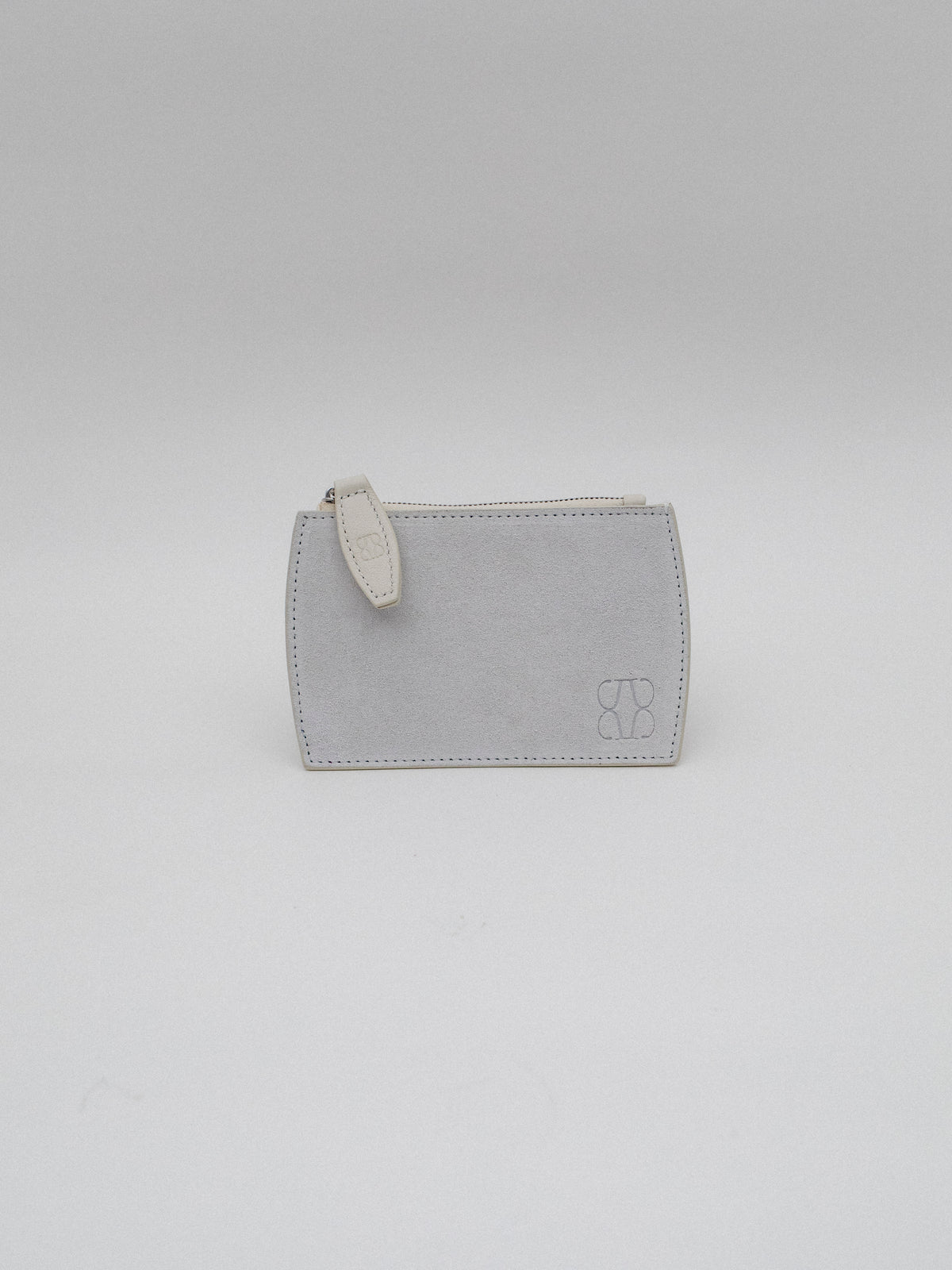 Portafoglio Ovale | Pelle scamosciata Bianco