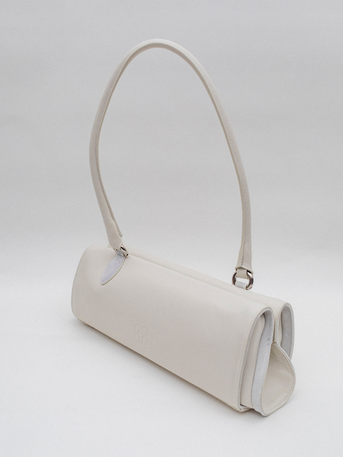 Long Magnetic Bag | Smooth Bianco Leather