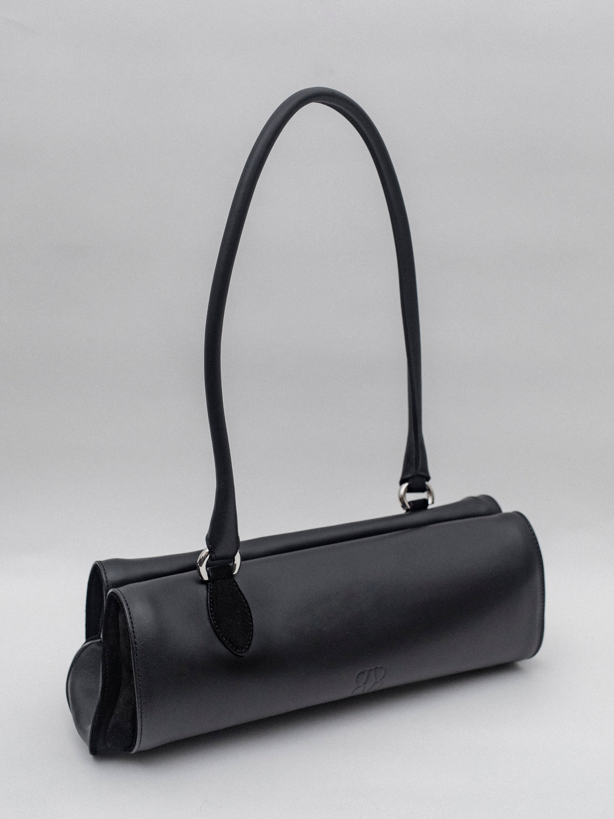 Magnetic long bag | Smooth Nero leather