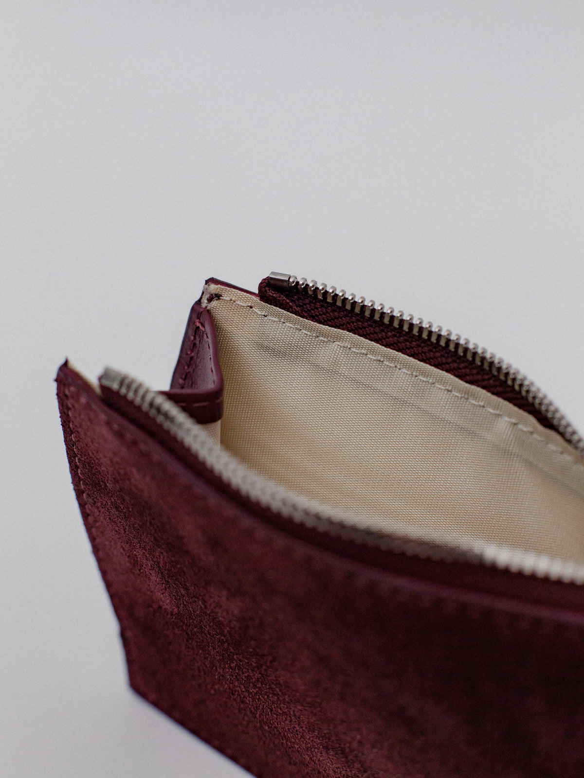 Oblong Wallet | Amarena Suede Leather