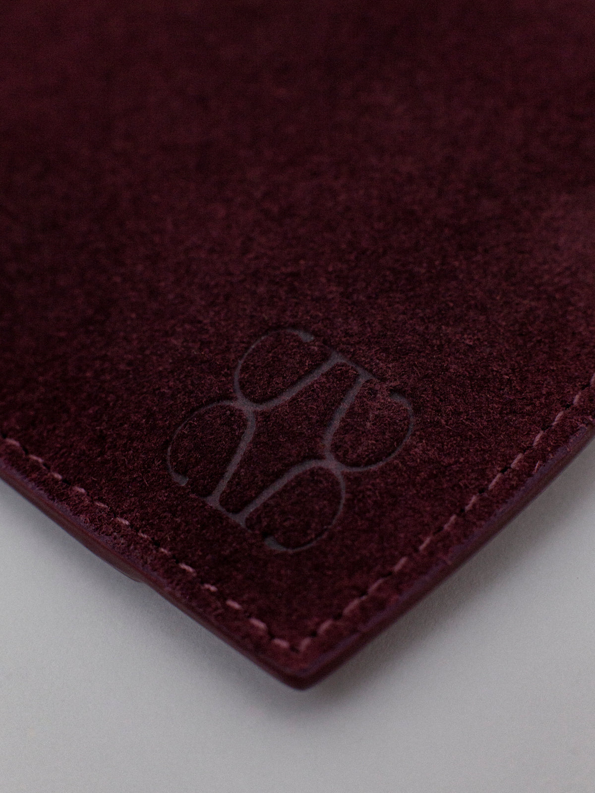 Oblong Wallet | Amarena Suede Leather