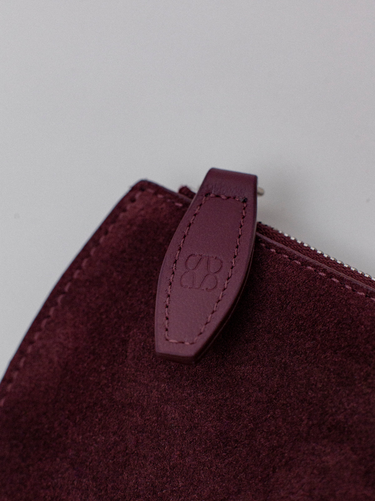 Oblong Wallet | Amarena Suede Leather