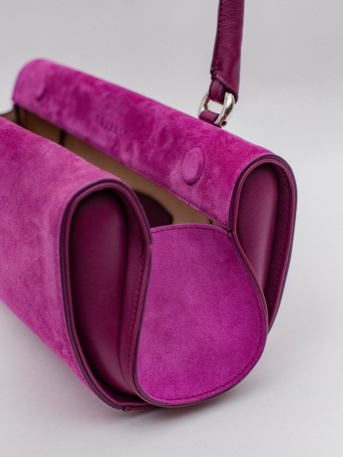 Magnetic Long Bag | Cyclamen Suede