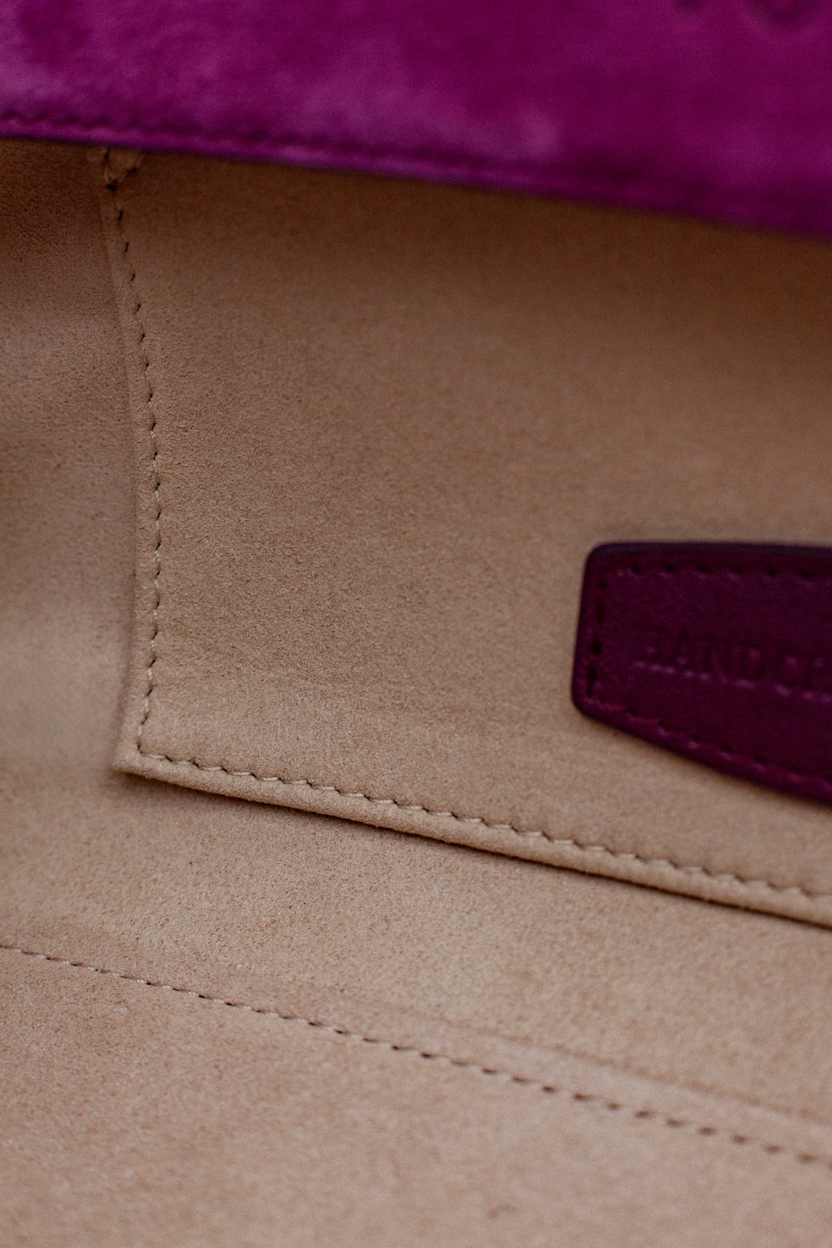 Magnetic Long Bag | Cyclamen Suede