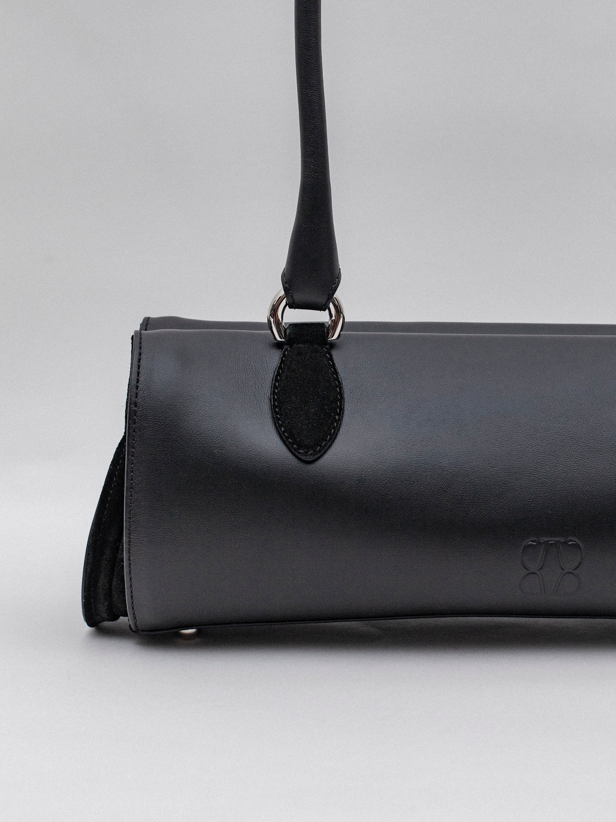 Magnetic long bag | Smooth Nero leather