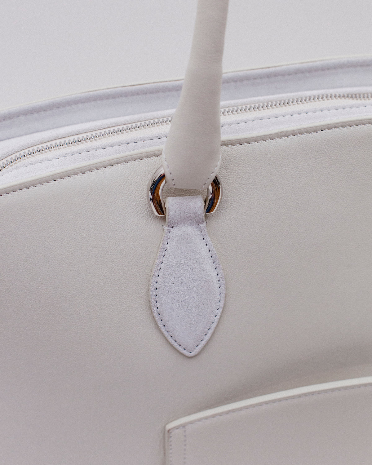 Borsa per computer | Pelle liscia Bianco