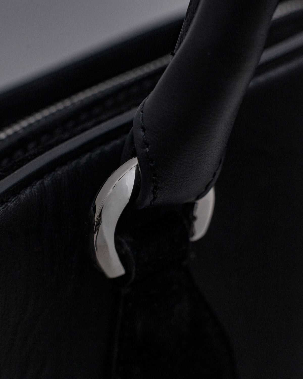 Borsa porta PC | Pelle liscia Nero